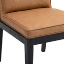 Meridian Gwendolyn Cognac Vegan Leather Dining Side Chair IMAGE 8