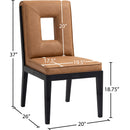 Meridian Gwendolyn Cognac Vegan Leather Dining Side Chair IMAGE 9