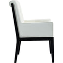 Meridian Gwendolyn Cream Vegan Leather Dining Arm Chair IMAGE 4