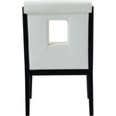 Meridian Gwendolyn Cream Vegan Leather Dining Arm Chair IMAGE 5