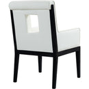 Meridian Gwendolyn Cream Vegan Leather Dining Arm Chair IMAGE 6