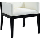 Meridian Gwendolyn Cream Vegan Leather Dining Arm Chair IMAGE 7