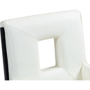 Meridian Gwendolyn Cream Vegan Leather Dining Arm Chair IMAGE 8