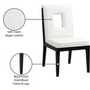 Meridian Gwendolyn Cream Vegan Leather Dining Side Chair IMAGE 10