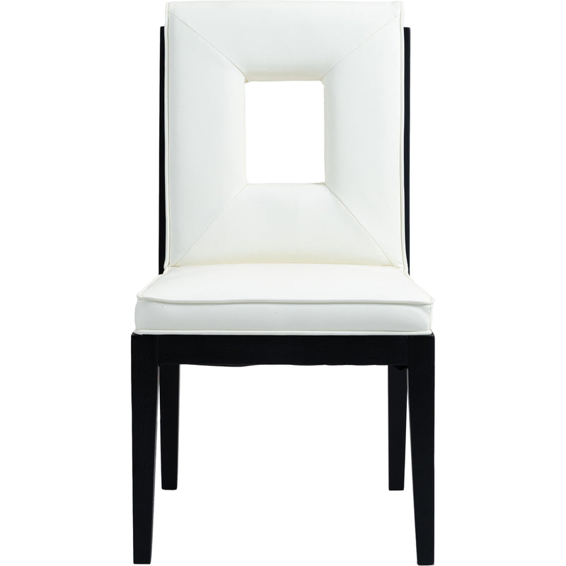 Meridian Gwendolyn Cream Vegan Leather Dining Side Chair IMAGE 3