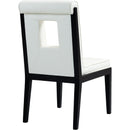 Meridian Gwendolyn Cream Vegan Leather Dining Side Chair IMAGE 6
