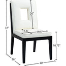 Meridian Gwendolyn Cream Vegan Leather Dining Side Chair IMAGE 9