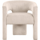 Meridian Riz Beige Corduroy Fabric Accent/Dining Chair IMAGE 3