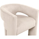 Meridian Riz Beige Corduroy Fabric Accent/Dining Chair IMAGE 6