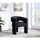 Meridian Riz Black Corduroy Fabric Accent/Dining Chair IMAGE 2