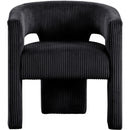 Meridian Riz Black Corduroy Fabric Accent/Dining Chair IMAGE 3