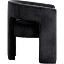 Meridian Riz Black Corduroy Fabric Accent/Dining Chair IMAGE 4