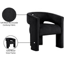 Meridian Riz Black Corduroy Fabric Accent/Dining Chair IMAGE 8