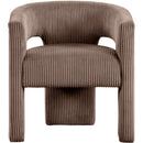 Meridian Riz Brown Corduroy Fabric Accent/Dining Chair IMAGE 3