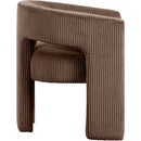 Meridian Riz Brown Corduroy Fabric Accent/Dining Chair IMAGE 4