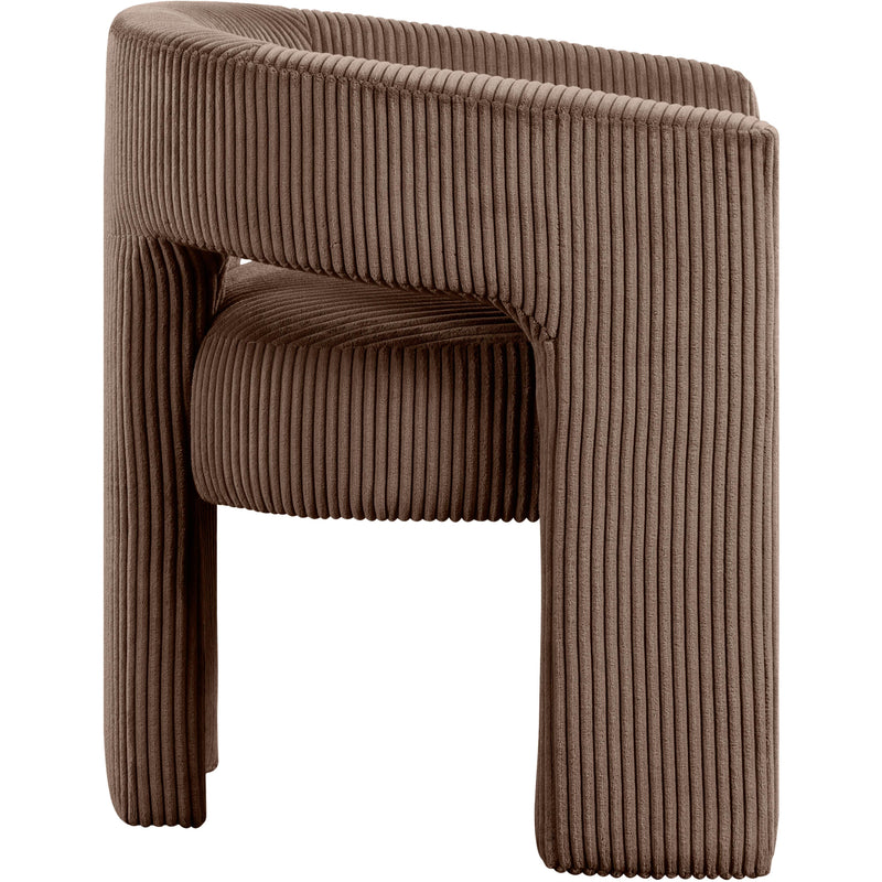 Meridian Riz Brown Corduroy Fabric Accent/Dining Chair IMAGE 4