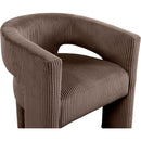 Meridian Riz Brown Corduroy Fabric Accent/Dining Chair IMAGE 6