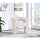 Meridian Riz Cream Corduroy Fabric Accent/Dining Chair IMAGE 2