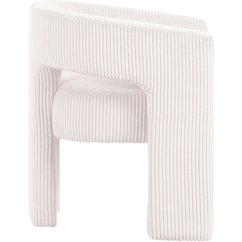 Meridian Riz Cream Corduroy Fabric Accent/Dining Chair IMAGE 4