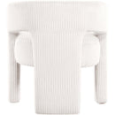 Meridian Riz Cream Corduroy Fabric Accent/Dining Chair IMAGE 5