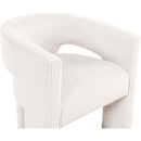 Meridian Riz Cream Corduroy Fabric Accent/Dining Chair IMAGE 6