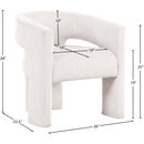 Meridian Riz Cream Corduroy Fabric Accent/Dining Chair IMAGE 7