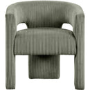 Meridian Riz Green Corduroy Fabric Accent/Dining Chair IMAGE 3