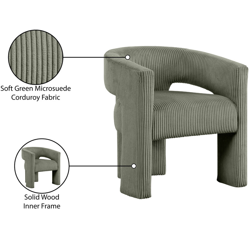 Meridian Riz Green Corduroy Fabric Accent/Dining Chair IMAGE 8