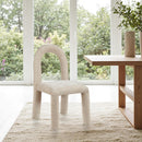 Meridian Amari Beige Chenille Fabric Dining Chair IMAGE 2