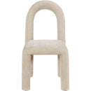 Meridian Amari Beige Chenille Fabric Dining Chair IMAGE 3