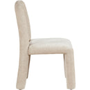 Meridian Amari Beige Chenille Fabric Dining Chair IMAGE 4