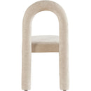 Meridian Amari Beige Chenille Fabric Dining Chair IMAGE 5
