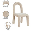 Meridian Amari Beige Chenille Fabric Dining Chair IMAGE 9