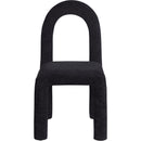 Meridian Amari Black Chenille Fabric Dining Chair IMAGE 3