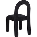 Meridian Amari Black Chenille Fabric Dining Chair IMAGE 6