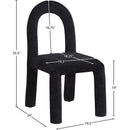 Meridian Amari Black Chenille Fabric Dining Chair IMAGE 8