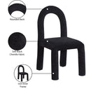 Meridian Amari Black Chenille Fabric Dining Chair IMAGE 9