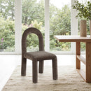 Meridian Amari Brown Chenille Fabric Dining Chair IMAGE 2