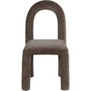 Meridian Amari Brown Chenille Fabric Dining Chair IMAGE 3