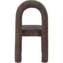 Meridian Amari Brown Chenille Fabric Dining Chair IMAGE 5