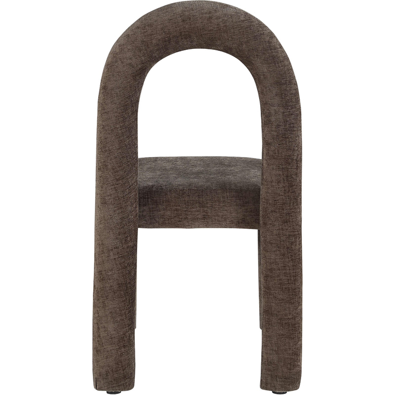 Meridian Amari Brown Chenille Fabric Dining Chair IMAGE 5