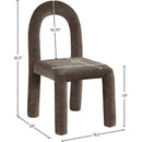 Meridian Amari Brown Chenille Fabric Dining Chair IMAGE 8