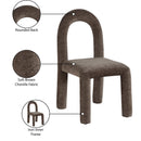 Meridian Amari Brown Chenille Fabric Dining Chair IMAGE 9