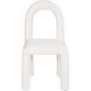 Meridian Amari Cream Chenille Fabric Dining Chair IMAGE 3