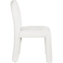 Meridian Amari Cream Chenille Fabric Dining Chair IMAGE 4