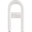 Meridian Amari Cream Chenille Fabric Dining Chair IMAGE 5