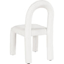 Meridian Amari Cream Chenille Fabric Dining Chair IMAGE 6
