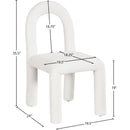 Meridian Amari Cream Chenille Fabric Dining Chair IMAGE 8