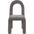 Meridian Amari Grey Chenille Fabric Dining Chair IMAGE 3