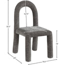 Meridian Amari Grey Chenille Fabric Dining Chair IMAGE 8